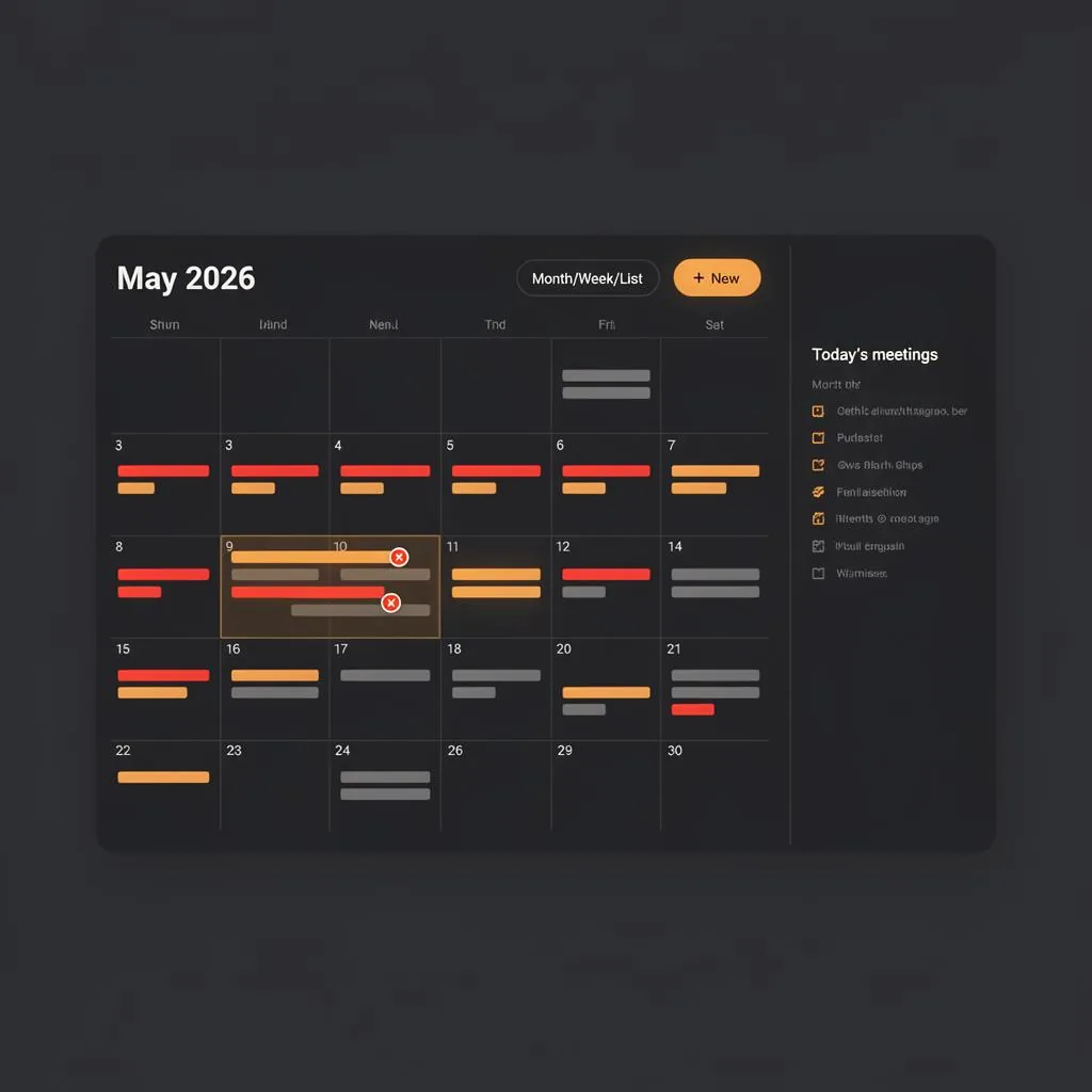 Calendar Intelligence — product UI preview